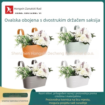 Olovna metalna kanta s kukom za viseće cvijeće, lak završetak, Hongxin