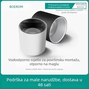 Okrugli LED downlight, površinski montiran, anti-odsjaj, CRI ≥90, 3000–6500K