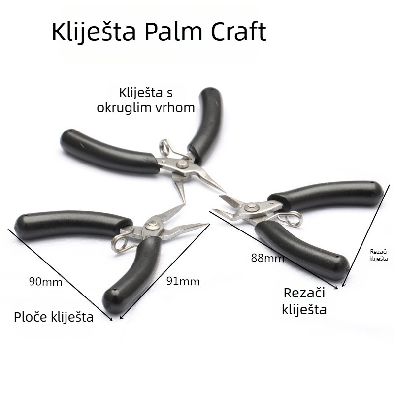 Klešta za nakit – ručno izrađena od nehrđajućeg čelika, set alata: okrugli nos, šiljasti nos, ravni nos i rezački kliješt