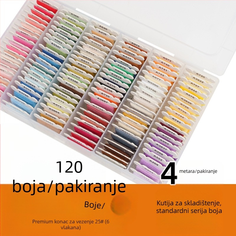 Niti za ručno šivanje za DIY križno šivanje – moderni stil, duljine 4 m i 8 m