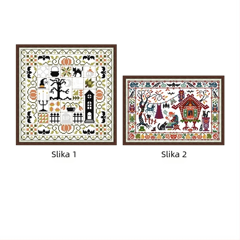 Set za križno šivanje: Halloween Still Life, DIY šivanje na platnu 11-CT, ekološka pamuk, dekoracija za spavaću sobu