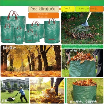 Torba za lišće za vanjsku baštu, vodootporna, plastična, FREEDOM – za skupljanje lišća i sitnica
