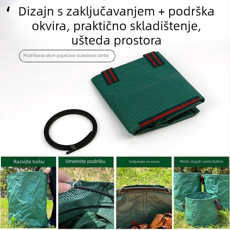 Torba za lišće za vanjsku baštu, vodootporna, plastična, FREEDOM – za skupljanje lišća i sitnica