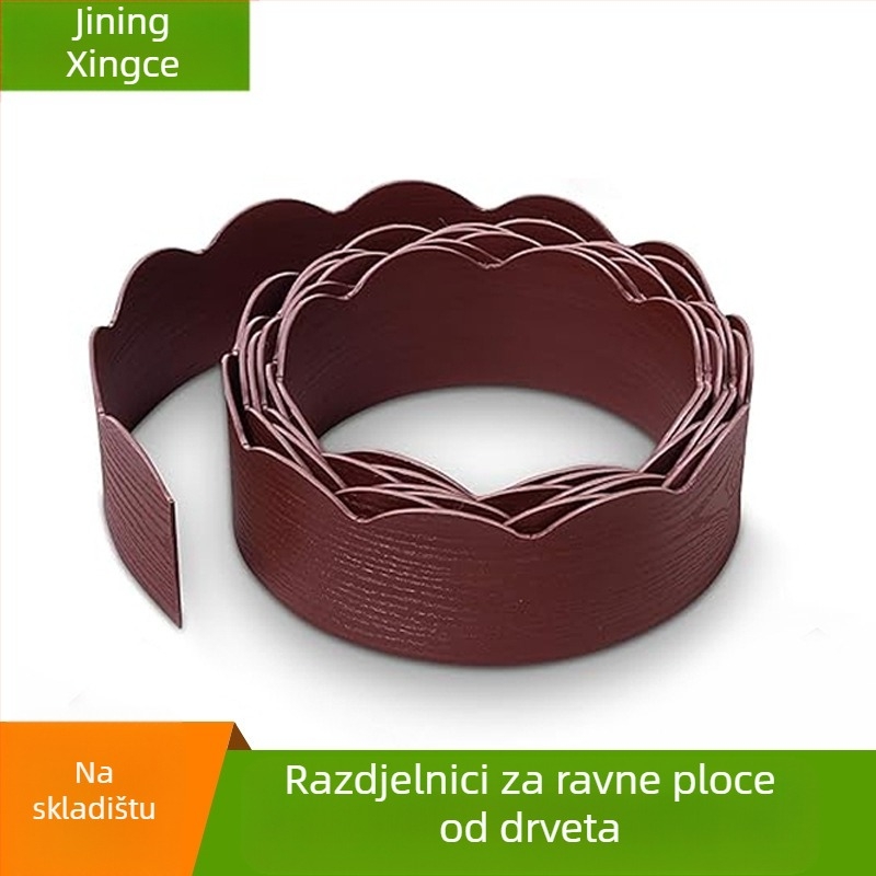 Pojas izolacije travno-kamenog područja, PE materijal, krajobrazni dizajn, Xingce, drveni uzorak