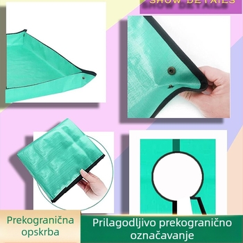 Vodootporna deka za skupljanje lišća sa kopčama, za krajolik i vrt
