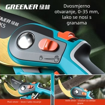 Greener Green Forest Škare za podrezivanje voćaka – ušteda snage, s teflonskim premazom, za cvijeće i vrt