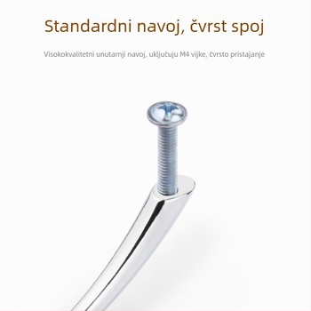 Ručka za ormariće i ladice – cinkova legura, elektroplating završna obrada, Model 211, otporna na habanje i hrđu