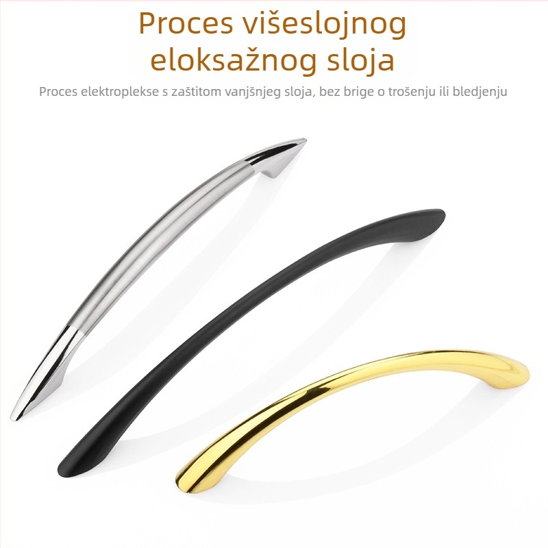 Ručka za ormariće i ladice – cinkova legura, elektroplating završna obrada, Model 211, otporna na habanje i hrđu