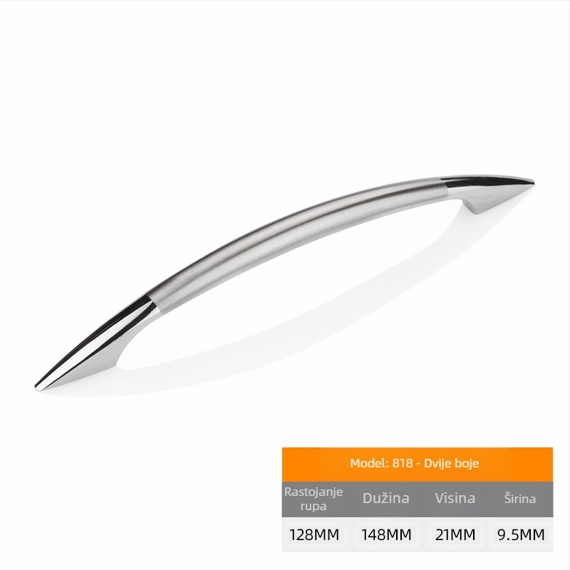 Ručka za ormariće i ladice – cinkova legura, elektroplating završna obrada, Model 211, otporna na habanje i hrđu