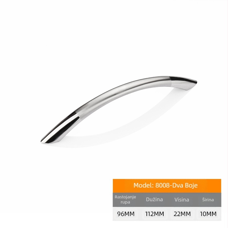 Ručka za ormariće i ladice – cinkova legura, elektroplating završna obrada, Model 211, otporna na habanje i hrđu