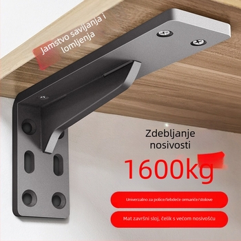 Trokutni metalni nosač — težak okvir za policu, viseći ormar i stol, moderni minimalistički stil, završni premaz pečenom bojom