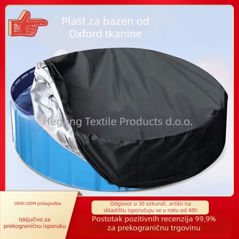 Vanjski poklop za bazen — Oxford tkanina, prilagodljiv, zaštita od prašine i sunčevog zračenja, otisnuti logo