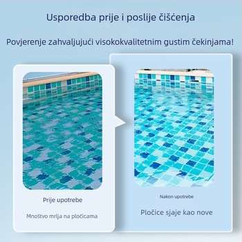 MONITOK Nehrđajući čelični alat za čišćenje bazena s četkom i priborom usisne glave