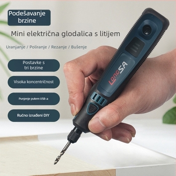 Prijenosni električni brus za poliranje i graviranje nefrita, s glavom za brušenje, 3.7V Li-ion baterija, kabel 0.6 m, masa 0.5 kg