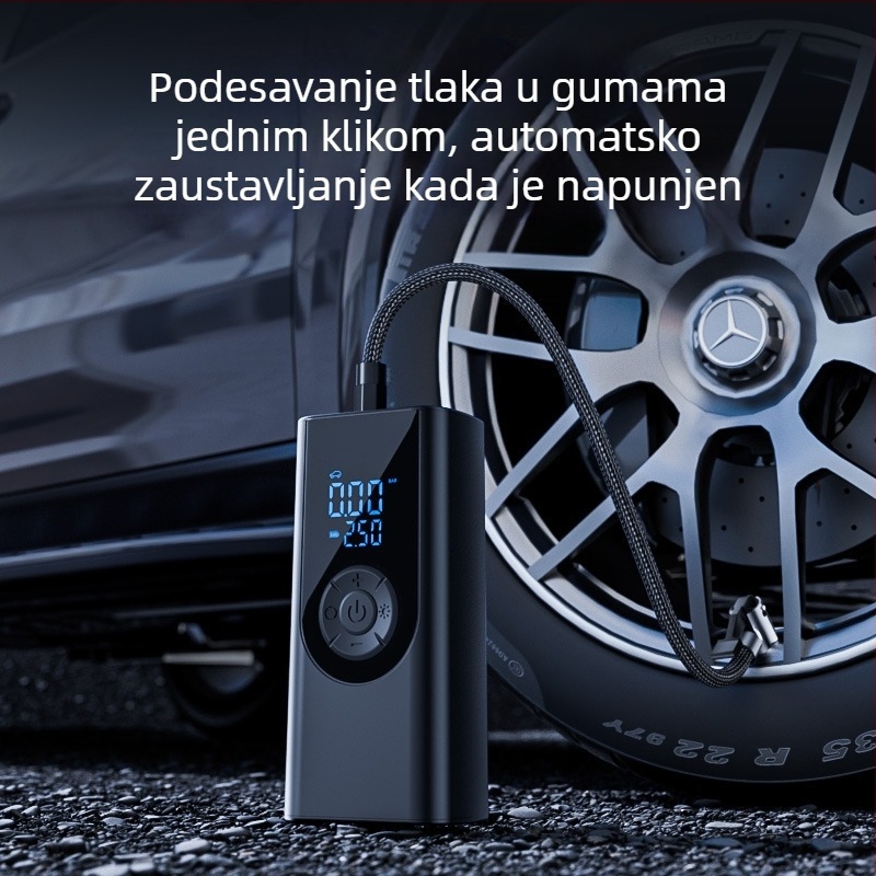 Shunwei bežično automobilsko pumpa s digitalnim displejem, 11.1V, 100W, 30 L/min