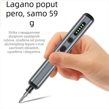 68-in-1 višenamjenski punjivi električni odvijač set – karbonska čelična konstrukcija