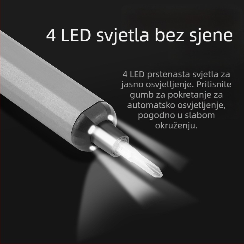 68-in-1 višenamjenski punjivi električni odvijač set – karbonska čelična konstrukcija