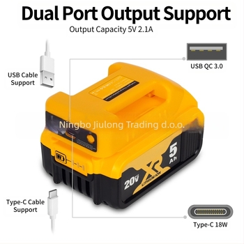 USB model kompatibilan s DeWalt 18V Li-ion baterijom — držač baze i pretvarač, 70 g
