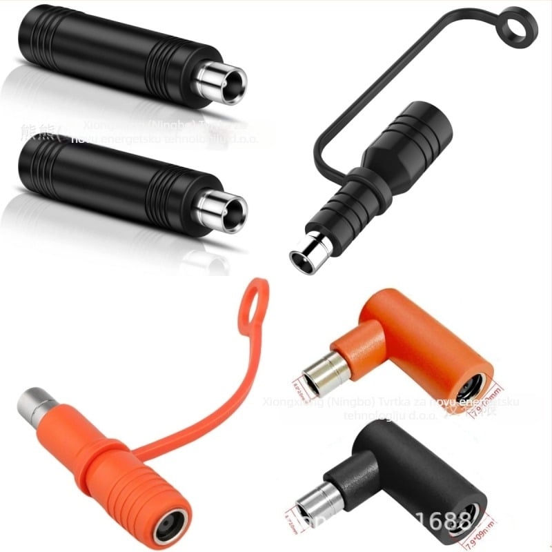 Bear DC-7909 Ženski na DC-8020 Muški Adapter, 90° Kutni Spoj, Bakreni Vodiči, PVC Izolacija