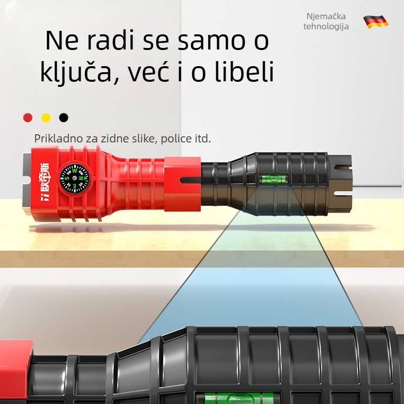 Otis osam u jedan – višenamjenski ključ za demontažu slavine na drez, plastična konstrukcija