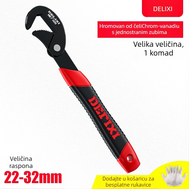 Univerzalni set alata s podesivim ključem, cijevnim ključem i višenamjenskim kliještima