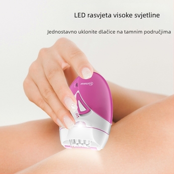 Hatteker električni epilator s osvjetljenjem, USB punjenje, za muškarce i žene