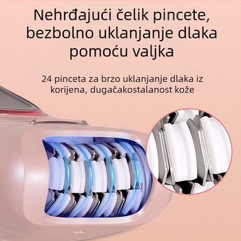 HATTEKER HT-582 USB Električni aparat za uklanjanje dlačica – 5-u-1 za cijelo tijelo, glava od nehrđajućeg čelika, mokro/suvo, brijač za lice i masaža lica