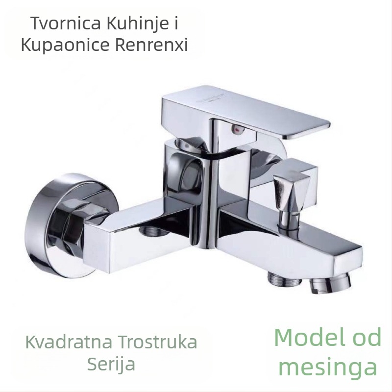 Tuš baterija od bakra s miješnim ventilom, topla/hladna, model AT049, ulazi 15 mm