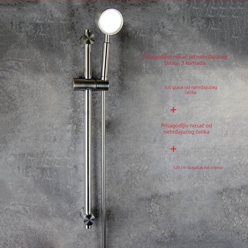 Skrivena ugrađena tuš slavina od nehrđajućeg čelika s keramičkim jezgrom ventila