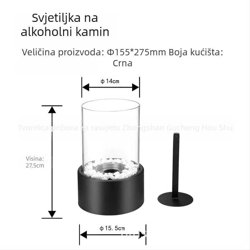 Stolni metalni etanolni kamin s logotipom – Hou Feng HF-B008/HF-B009/HF-B010