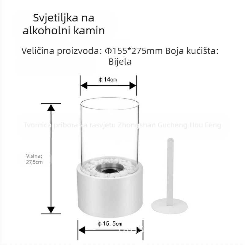 Stolni metalni etanolni kamin s logotipom – Hou Feng HF-B008/HF-B009/HF-B010
