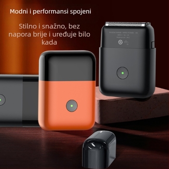 IP67 vodootporna električna britvica, potpuno periva, recipročna 3-oštrna glava, ugrađena baterija 800–1000 mAh, punjiva, bezkrugni motor, niska razina buke
