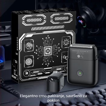 IP67 vodootporna električna britvica, potpuno periva, recipročna 3-oštrna glava, ugrađena baterija 800–1000 mAh, punjiva, bezkrugni motor, niska razina buke