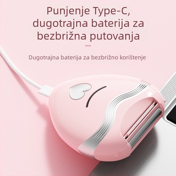 Električni 3-u-1 brijač za intimne zone i tijelo, uklanja pubičnu dlaku, pazuhe, noge i dlačice na gornjoj usni, za žene