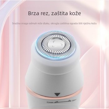7-u-1 ženski uređaj za uklanjanje dlaka, za cijelo tijelo, USB napajanje, glava od nehrđajućeg čelika, četkasti motor, periva
