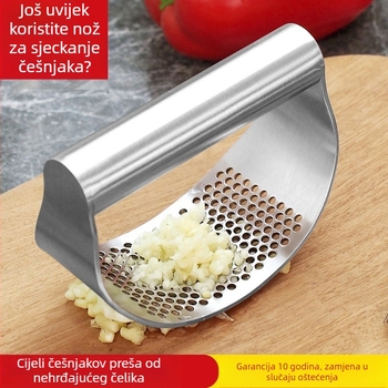 Preša za češnjak – 304 nehrđajući čelik, višenamjenska, marka Pin Hengzuo, mogućnost prilagođavanja i ispisa logotipa