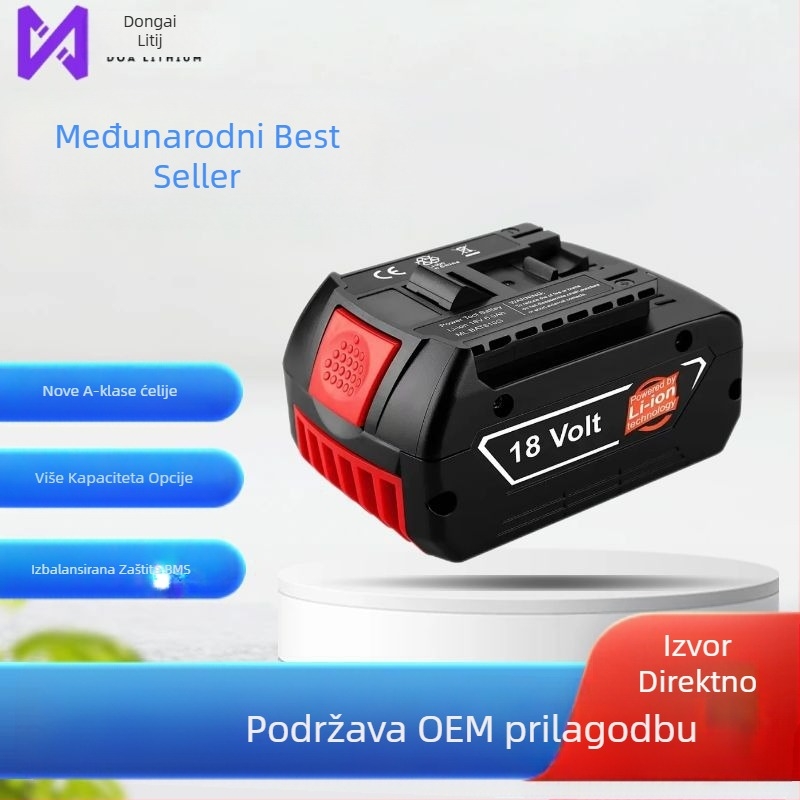 Dongai baterija za Bosch ručnu bušilicu, kompatibilna BAT609 BAT618, CE/UN38.3/MSDS