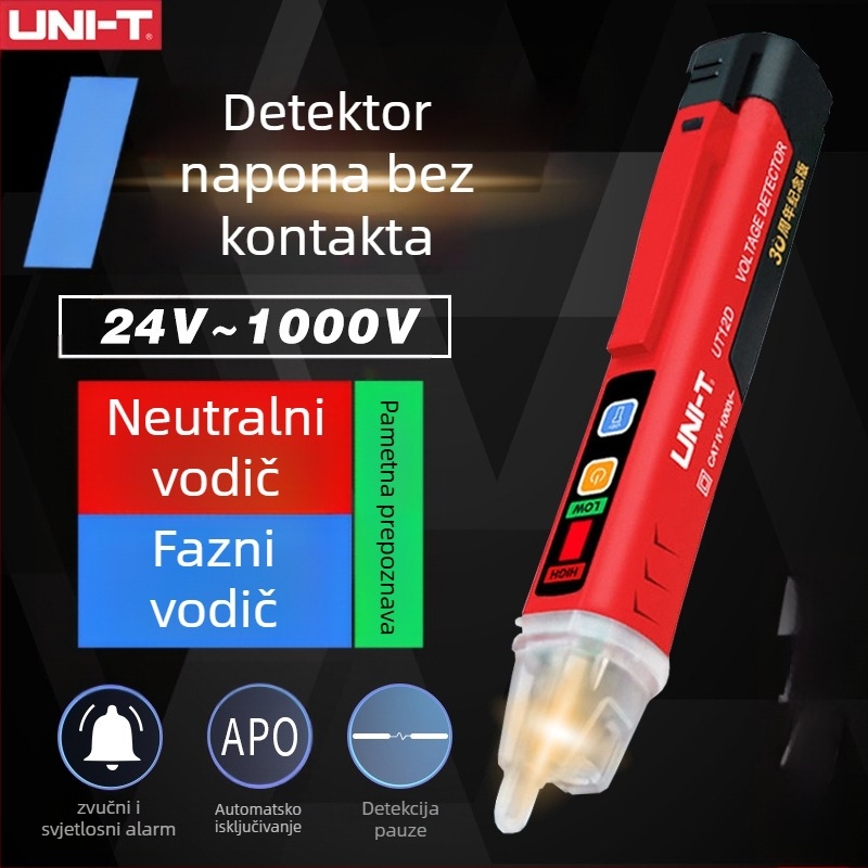 UT12D bezkontaktni tester napona – visoka preciznost, za električare, raspon 24–1000 V