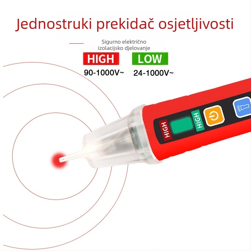 UT12D bezkontaktni tester napona – visoka preciznost, za električare, raspon 24–1000 V