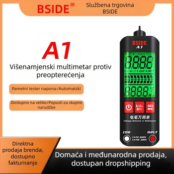 A1 potpuno automatski digitalni multimetar, visoke preciznosti, višenamjenski pametni tester za električare