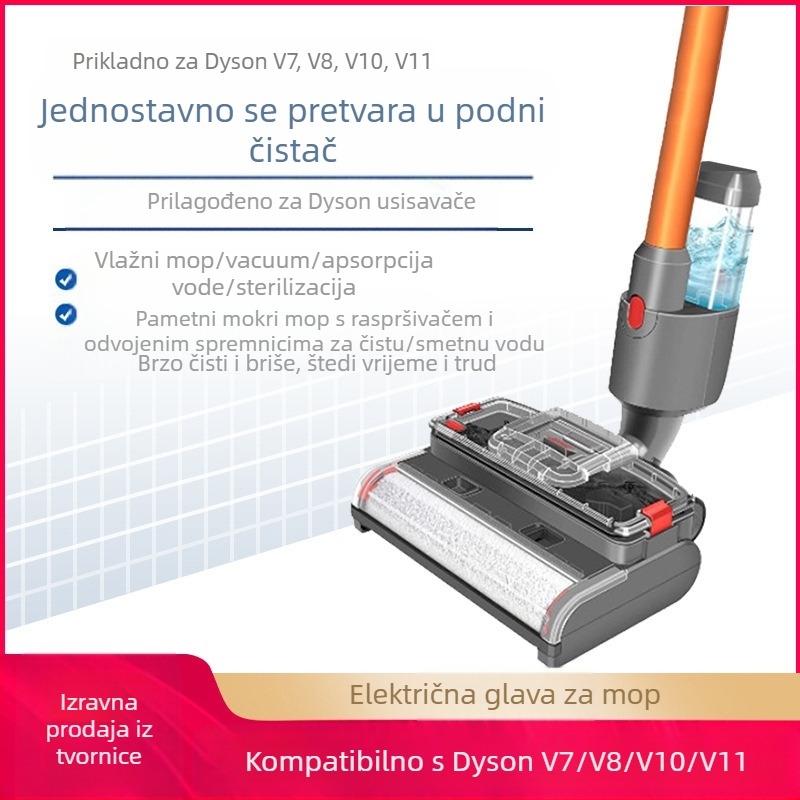 Dyson kombinirana glava usisivača i mopa – kompatibilna s V7/V8/V10/V11 – bežična, kućna upotreba, dodatak