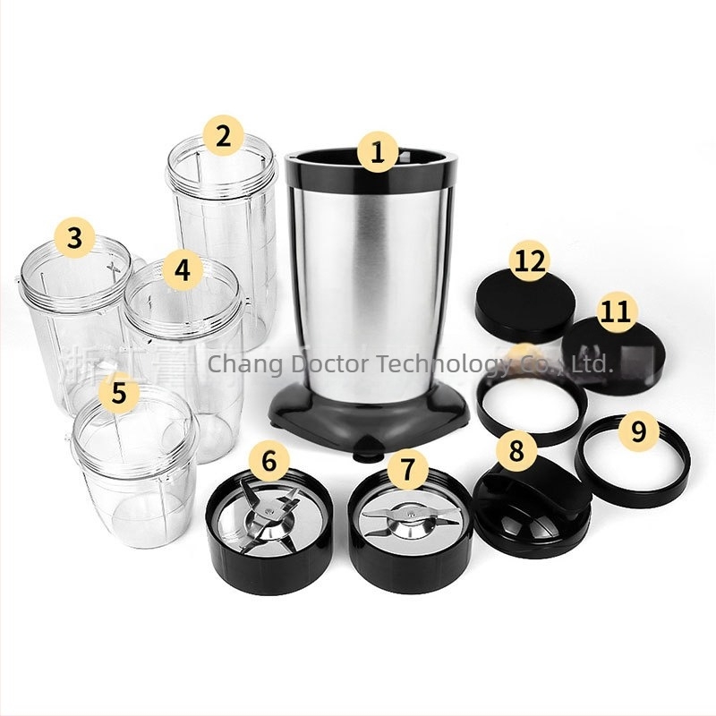 Torposh višefunkcionalni kuhinjski aparat: sokovnik i kuhinjski procesor, dvostruka oštrica; 18001-20000 rpm; 201-500 W; 601-800 ml; PC plast