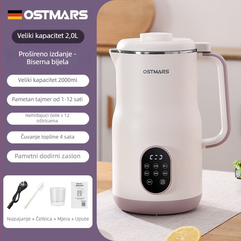 OSTMARS PBJ-010 stroj za sojino mlijeko, 800W, kapacitet 1000-1500 ml, automatsko čišćenje, za 2-3 osobe