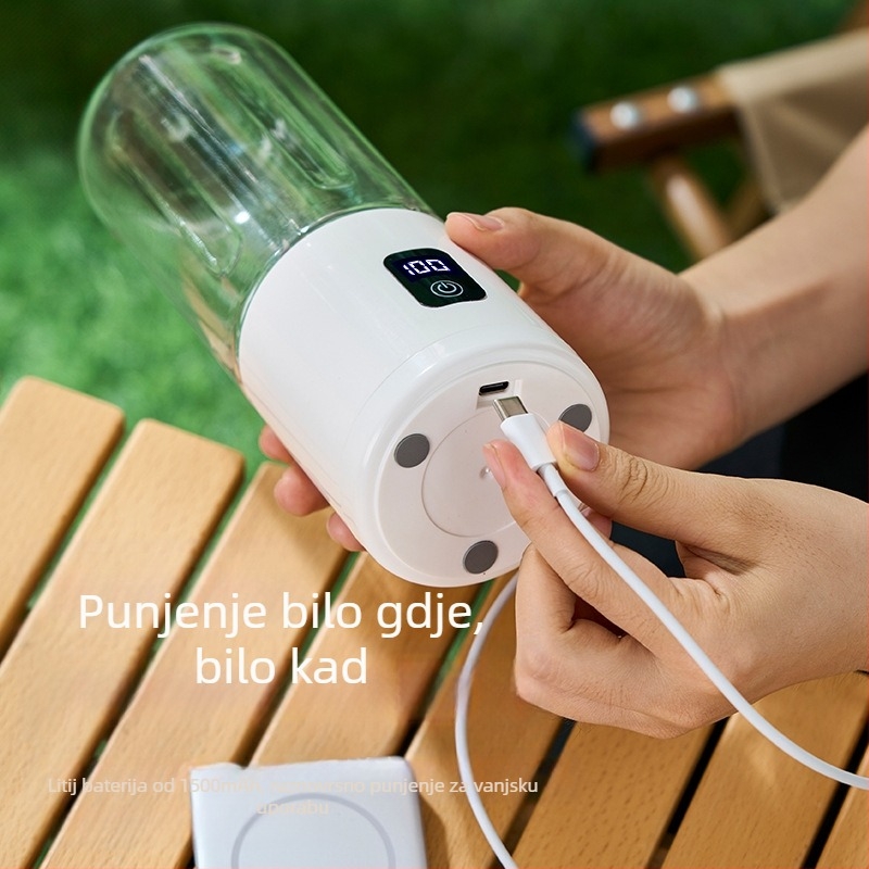 Prijenosna čaša za sok 500 ml, ugrađena baterija, 35W, 18001–20000 rpm, 5+ oštrica, LCD zaslon
