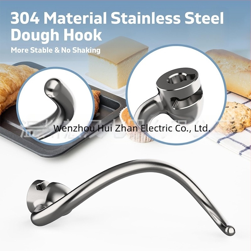 Nehrđajući čelični kuk za tijesto za KitchenAid stolni mikser – kompatibilan s Professional 5 Plus i 600 serijom