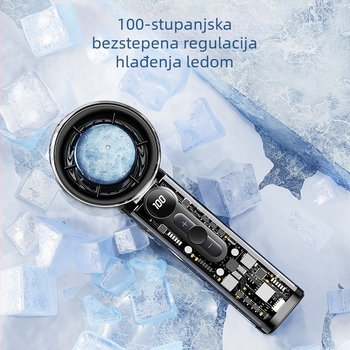 Vitesse ručni ventilator s ledenim hlađenjem, USB, visokou brzinskom turbinskom dizajnom, prozirni Mecha stil, mali ljetni ventilator