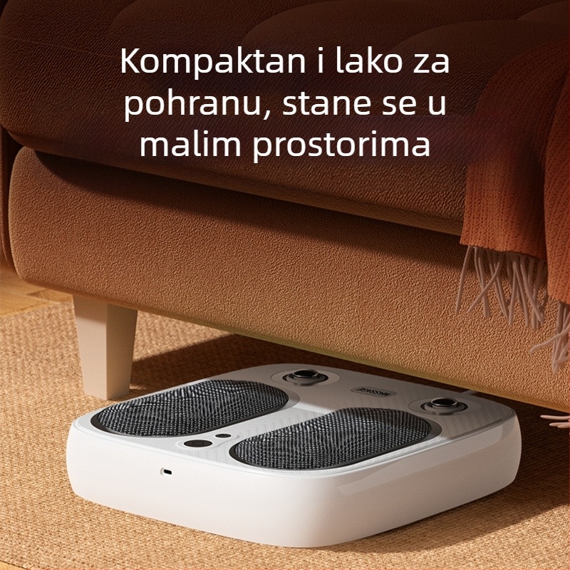 Massager za stopala s gnječenjem, zagrijavanjem i vibracijama (4 kontakti za masažu; model SU7; punjivo; ABS kućište; tehnike masaže: gnječenje, akupresija)