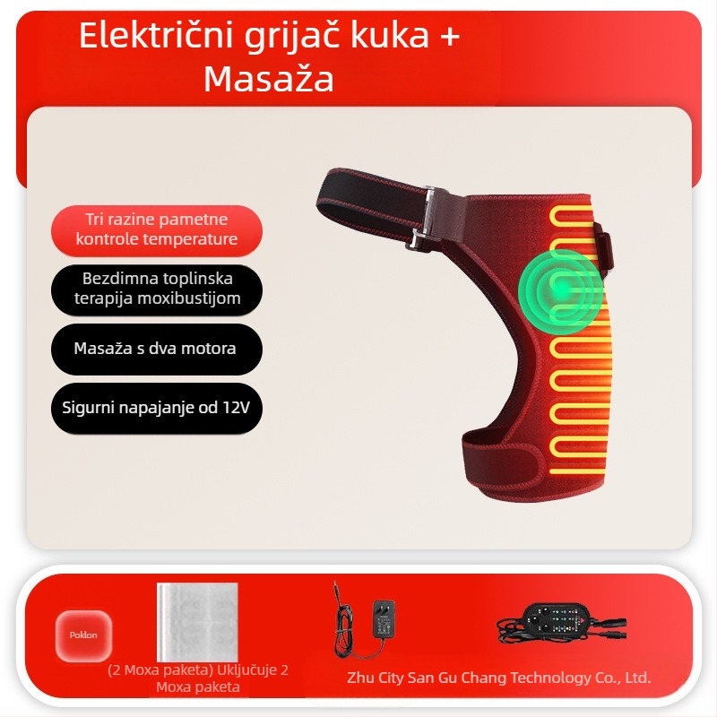 Fizioterapijski uređaj za kuk po operaciji — infracrvena terapija, grijanje masaža, Moxibustion, USB/AC napajanje, mehaničko upravljanje