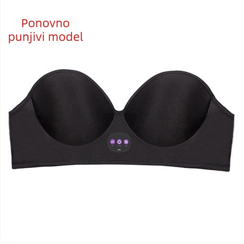 Youyueya Bežično punjenje grudnjaka masira grudi infracrvenom fizioterapijom, tajmer, žični ručni upravljač, USB/baterija, 2022