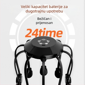 Masirač za glavu s Bluetoothom, dizajn hobotnice, punjiv, vibracija u četiri brzine, model 2987